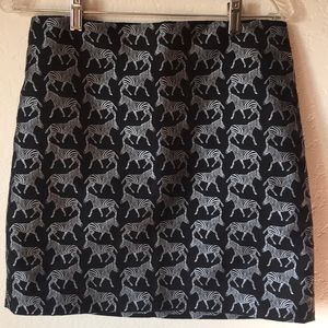 J Crew Twin zebras mini skirt!!
